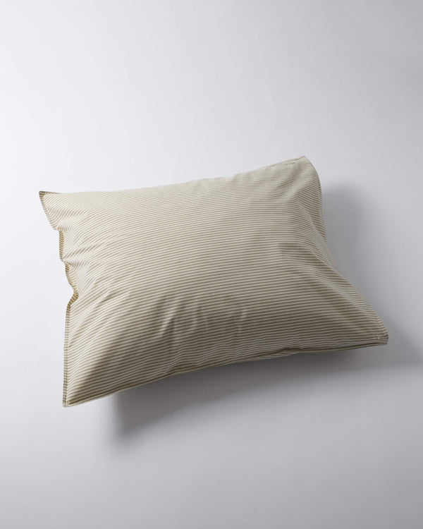 suite702 Kussensloop Katoen Streep Olive Ecru