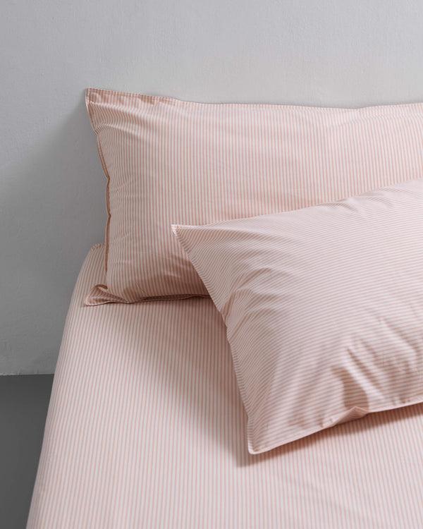 Suite702 Kussensloop Katoen Streep Peach Ecru