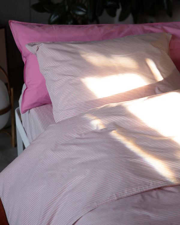 Suite702 Kussensloop Katoen Streep Pink Ecru