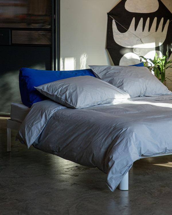 Suite702 Kussensloop Set Katoen Streep Blue Ecru