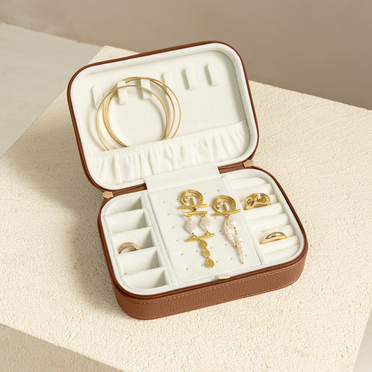 Suitsuit Sieradendoosje Medium Fab Seventies Camel