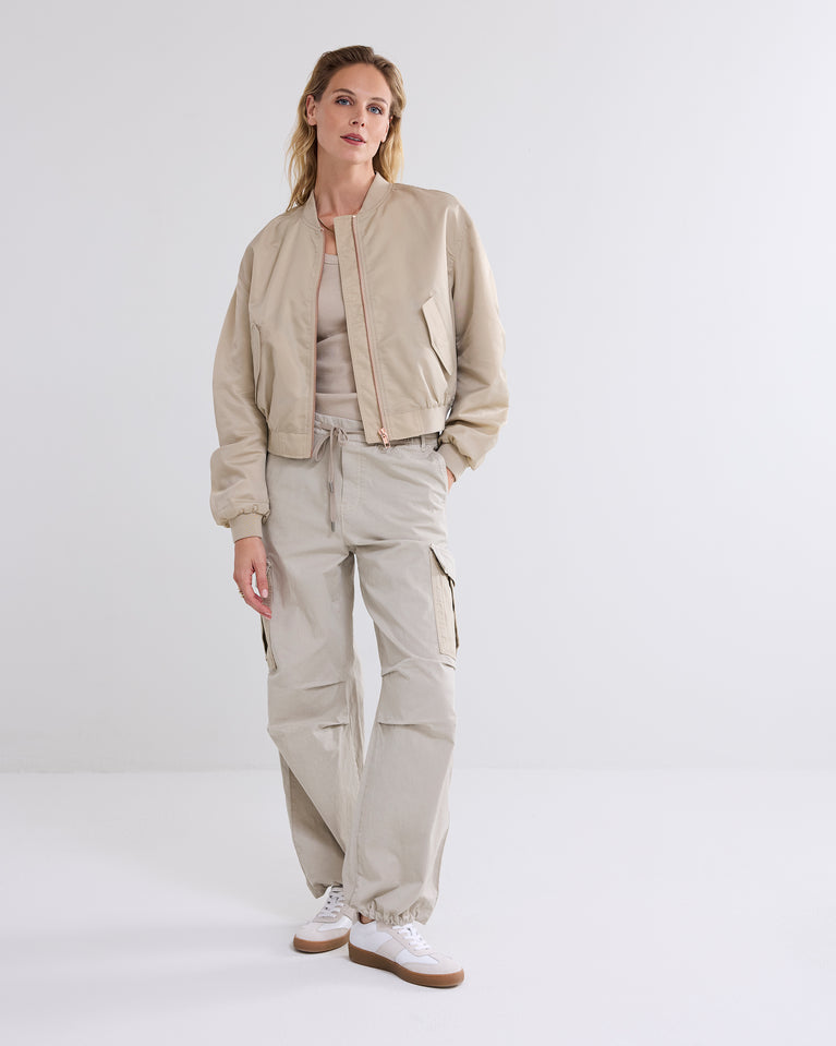 summum Gewatteerde bomber van glanzend geweven stof