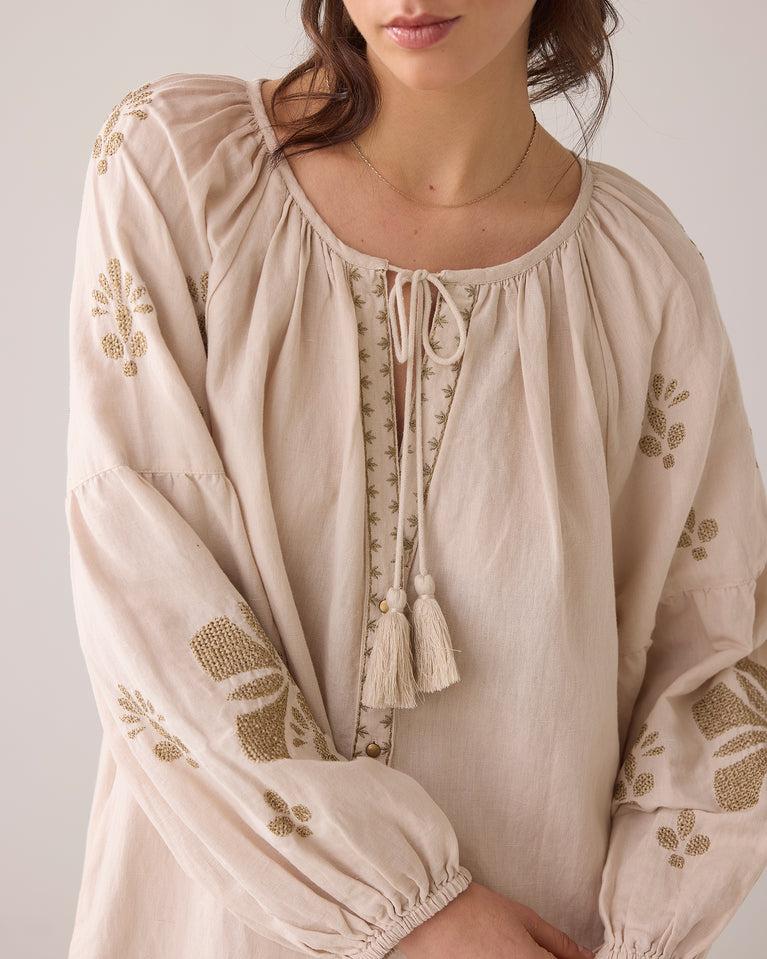 Summum A-lijn Jurk Van Linnenblend