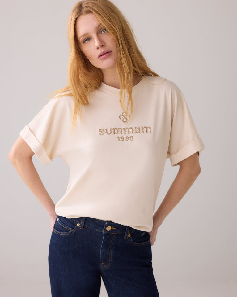 Summum Artwork T-shirt Met Geborduurd Logo
