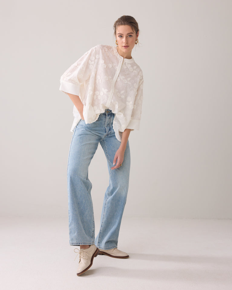 summum Blouse 3D bloemen