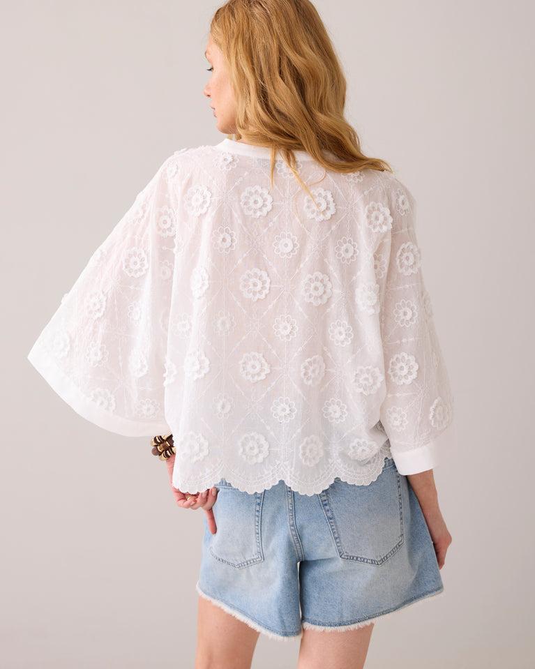 Summum Blouse 3D Bloemenkatoen