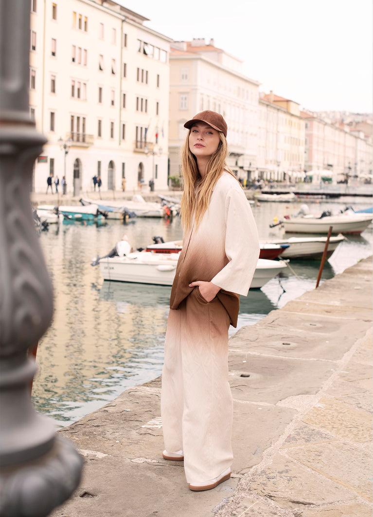 summum Blouse dip-dye print