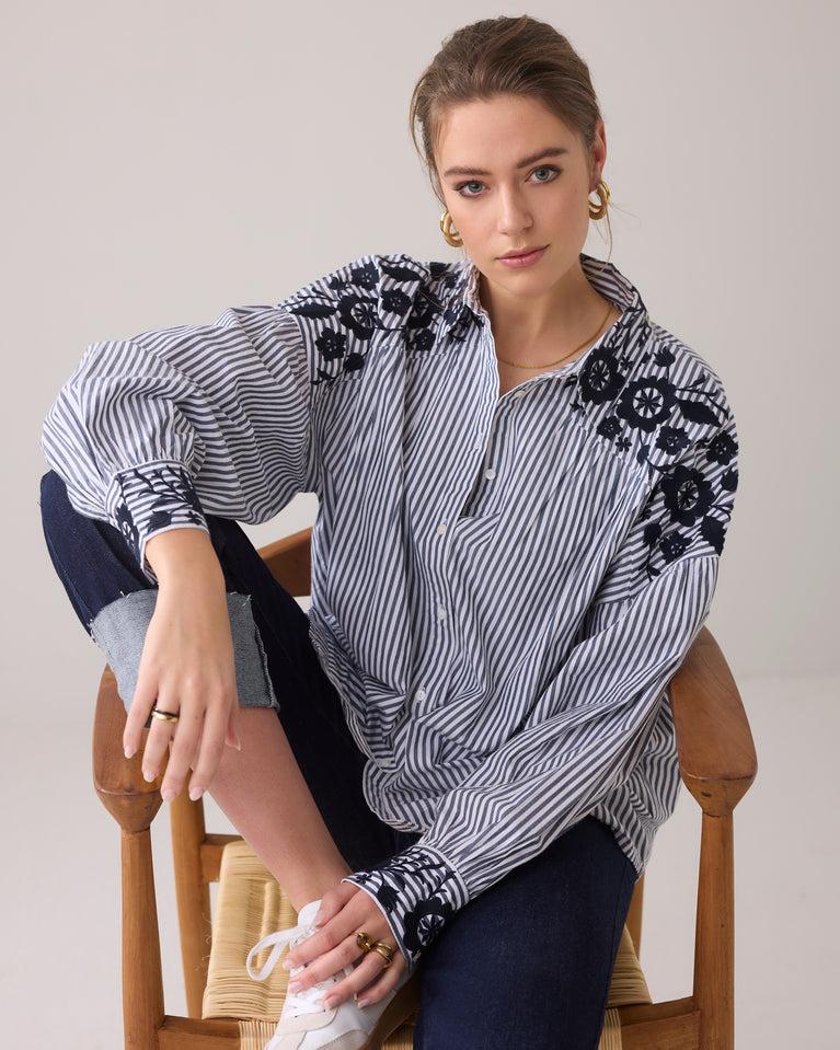 summum Blouse geborduurde details