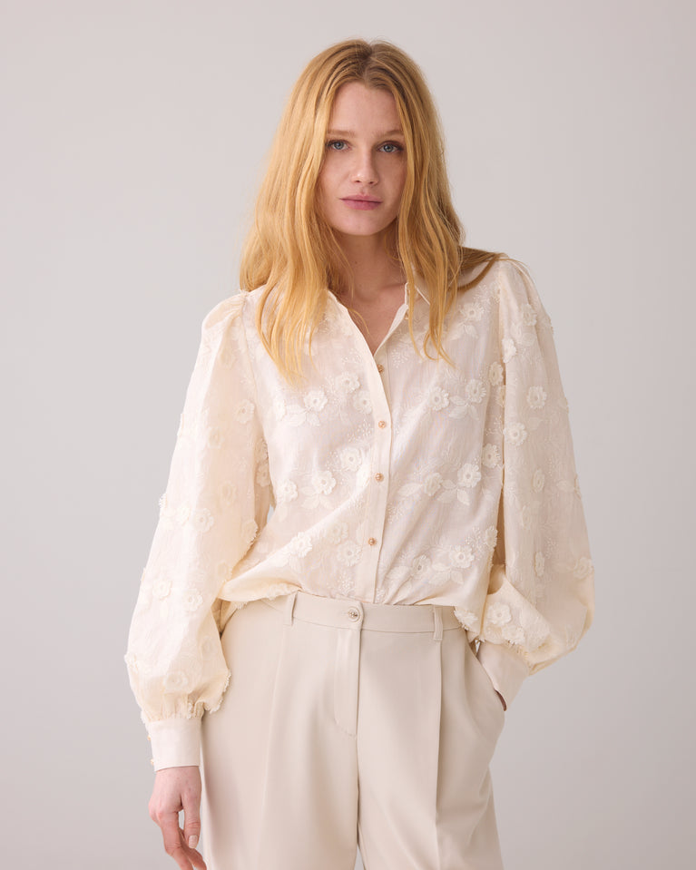 Summum Blouse Met 3D-bloemen