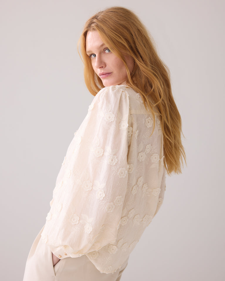 Summum Blouse Met 3D-bloemen