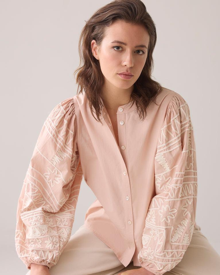 summum Blouse met geborduurde mouw