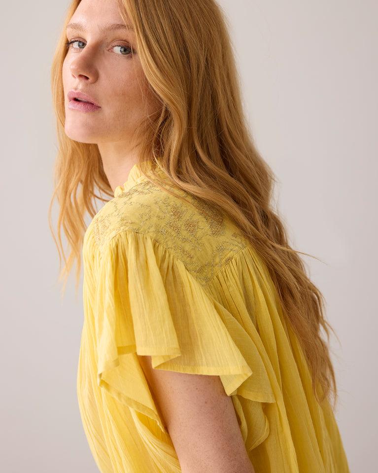 Summum Blouse Met Volantmouwtjes