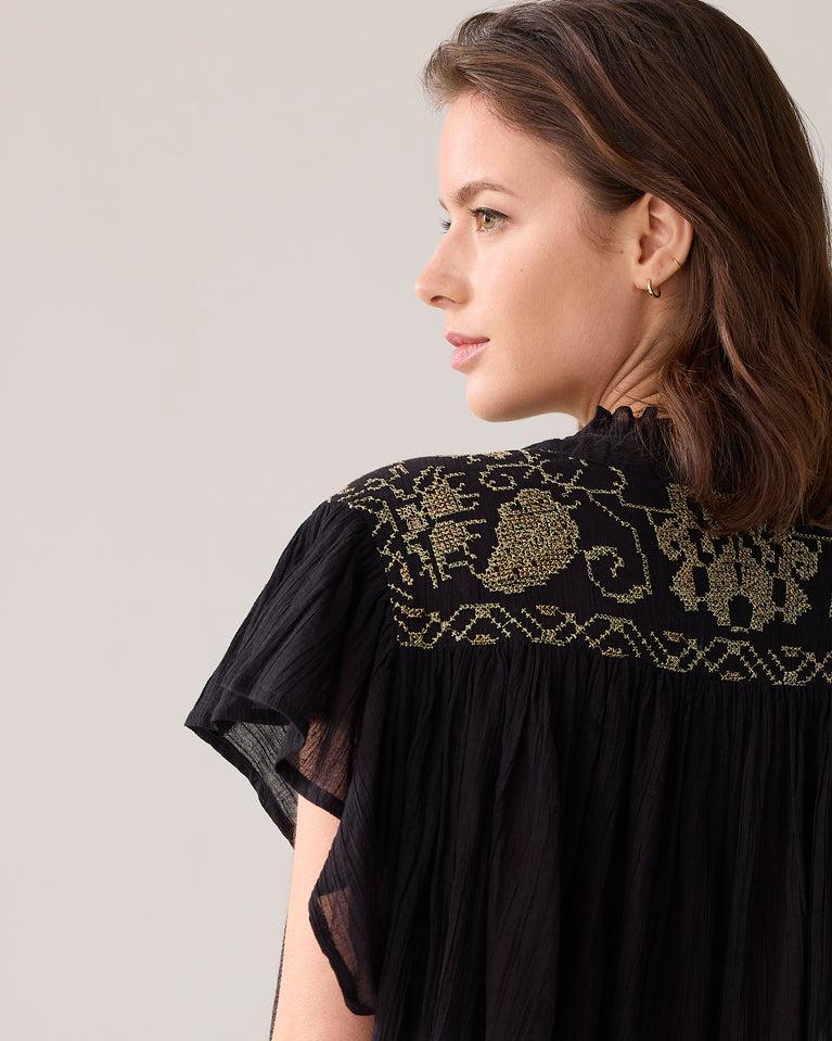 Summum Blouse Met Volantmouwtjes