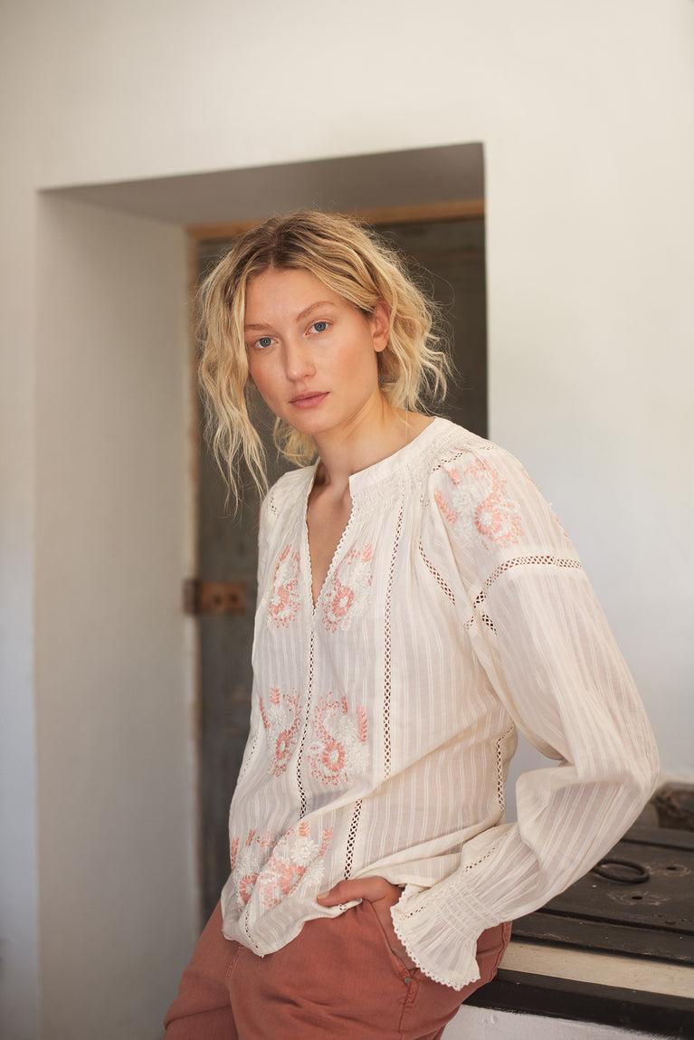 summum Bohemian blouse met bloemen