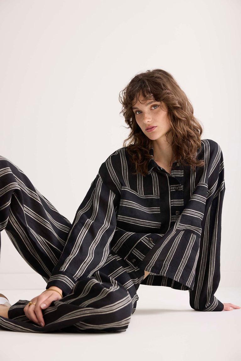 summum Boxy blouse 100% linnen