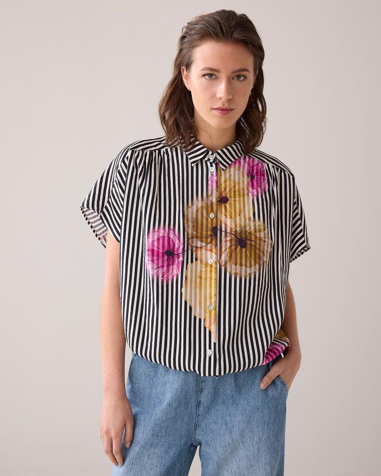 summum Boxy blouse met bloem