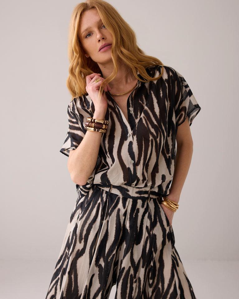 Summum Boxy Blouse Met Print