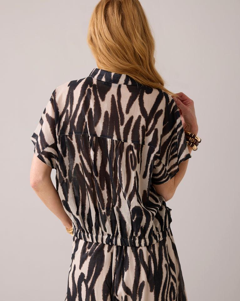 Summum Boxy Blouse Met Print