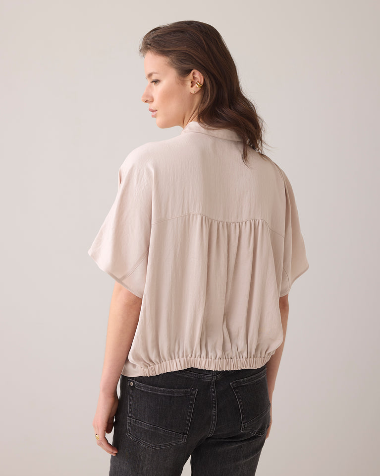 summum Boxy blouse met strikdetail