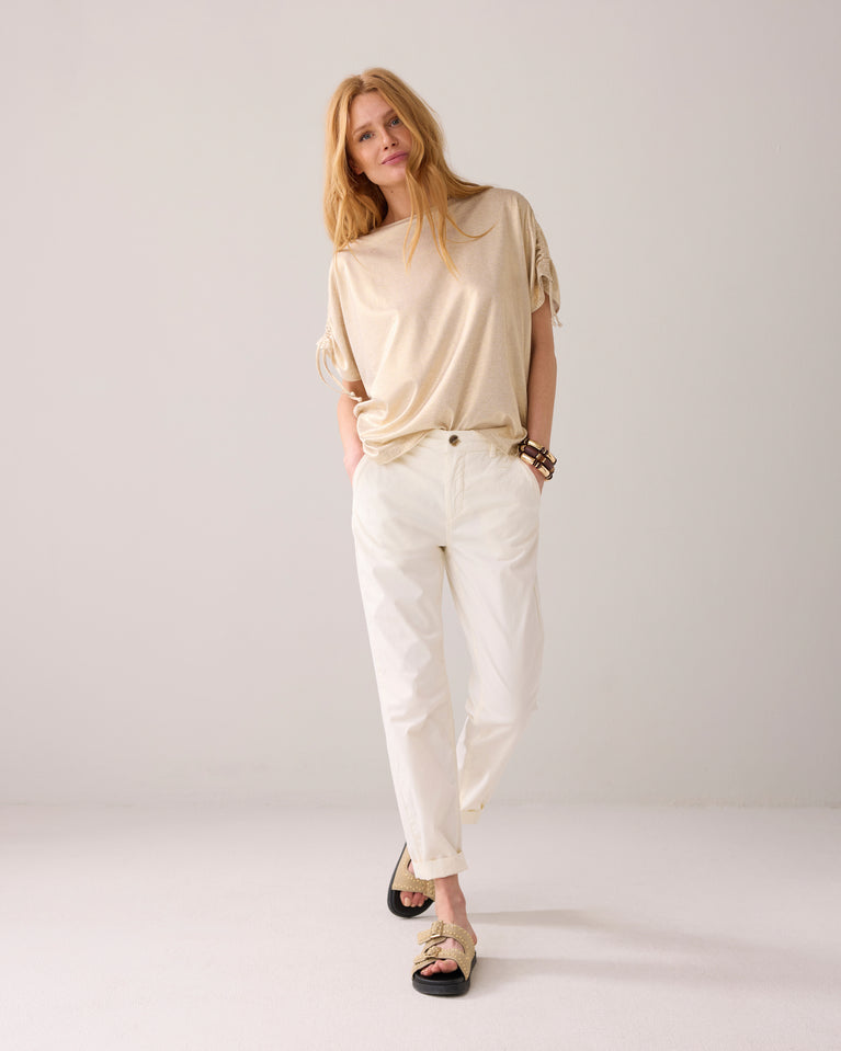 summum Boxy metallic top