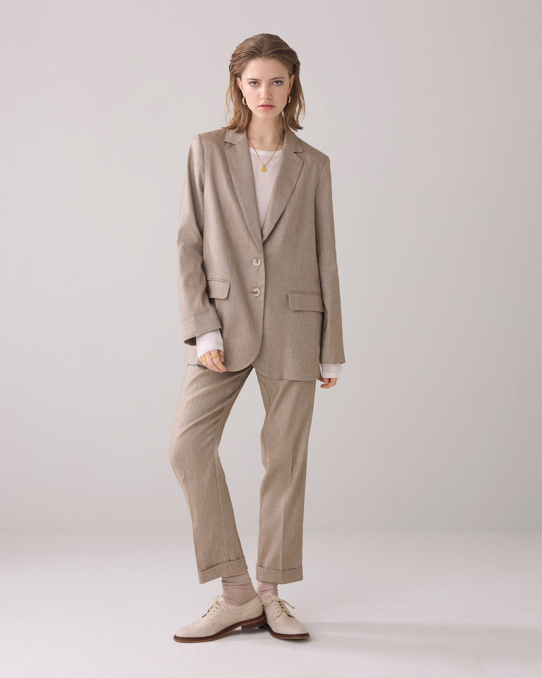 Summum Boyfriend Blazer Linnenblend