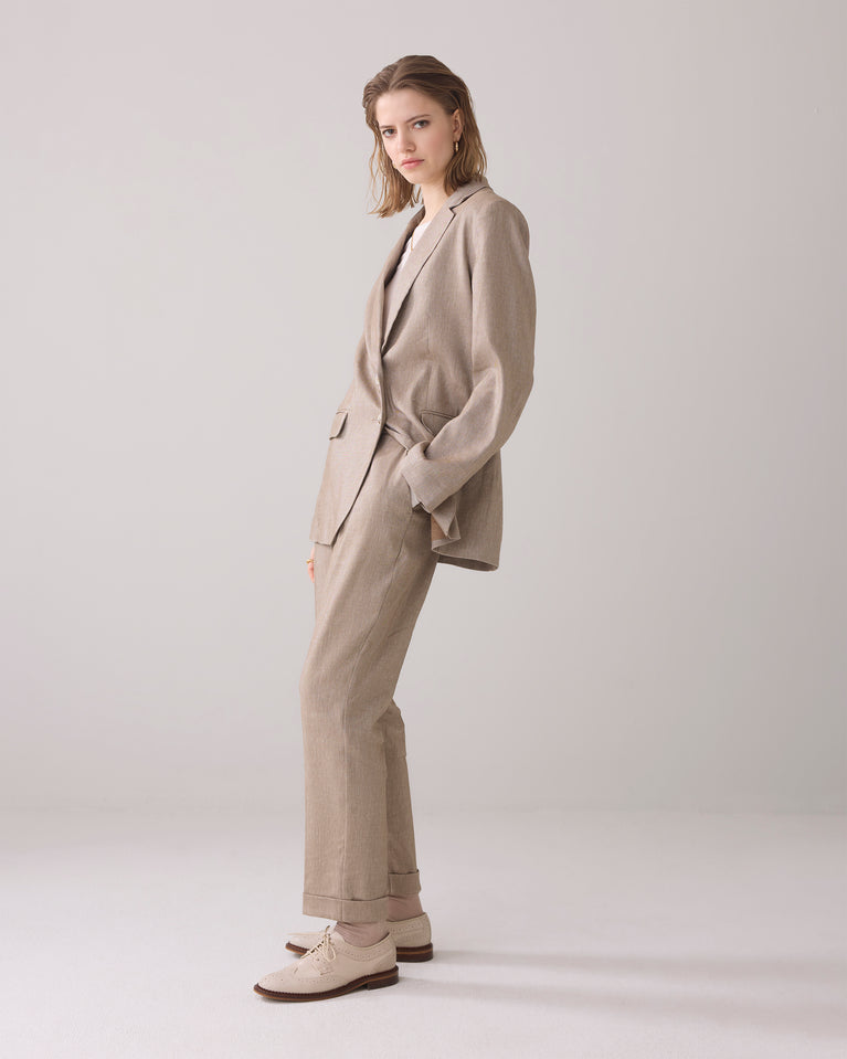 Summum Boyfriend Blazer Linnenblend