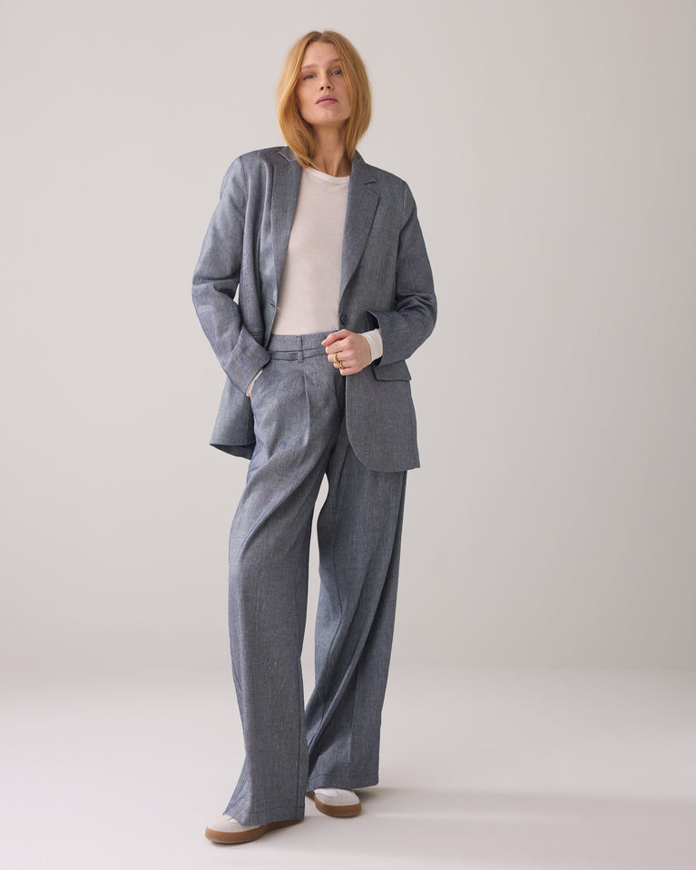 Summum Boyfriend Blazer Linnenblend