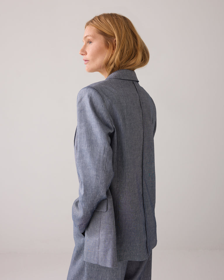 Summum Boyfriend Blazer Linnenblend