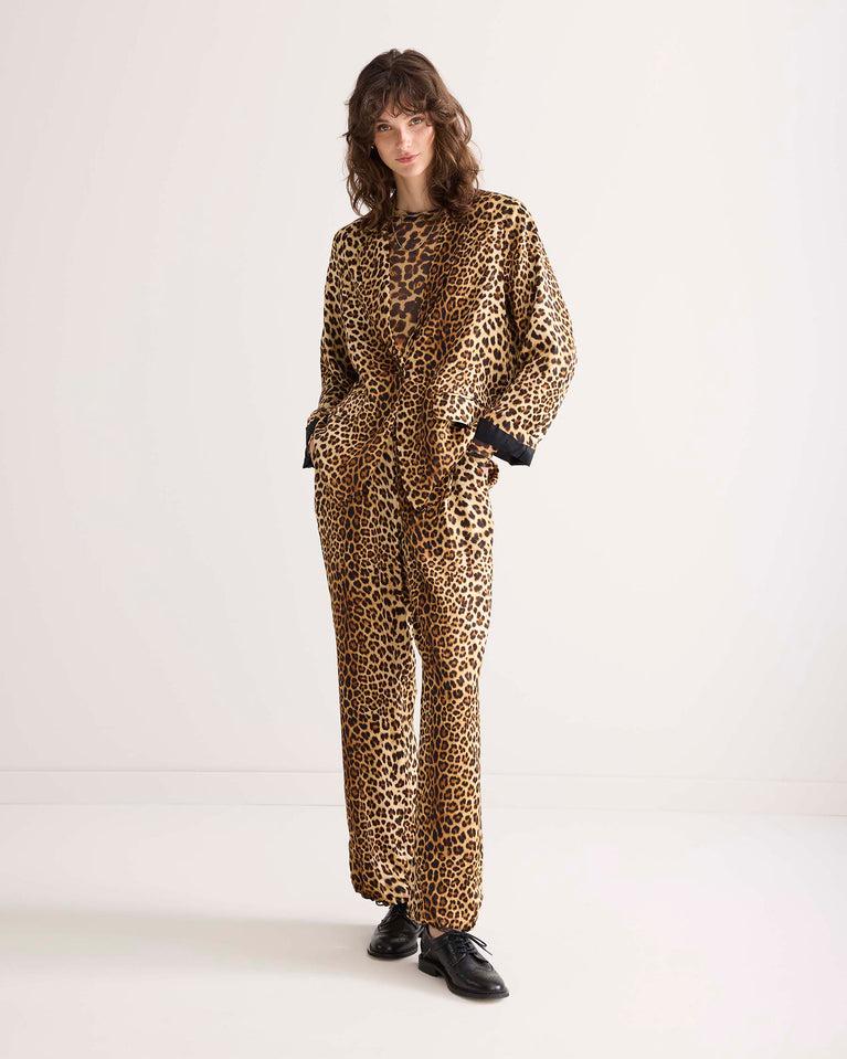 summum Boyfriend blazer panterprint