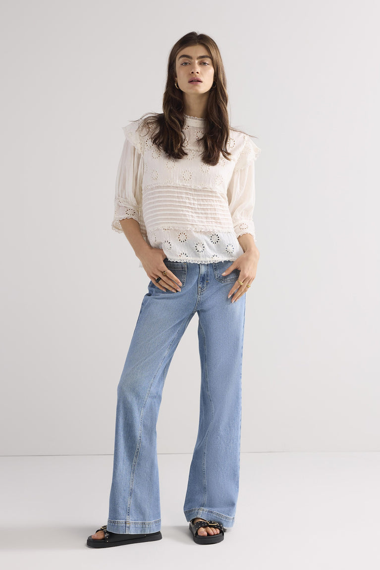 summum Broderie anglaise top