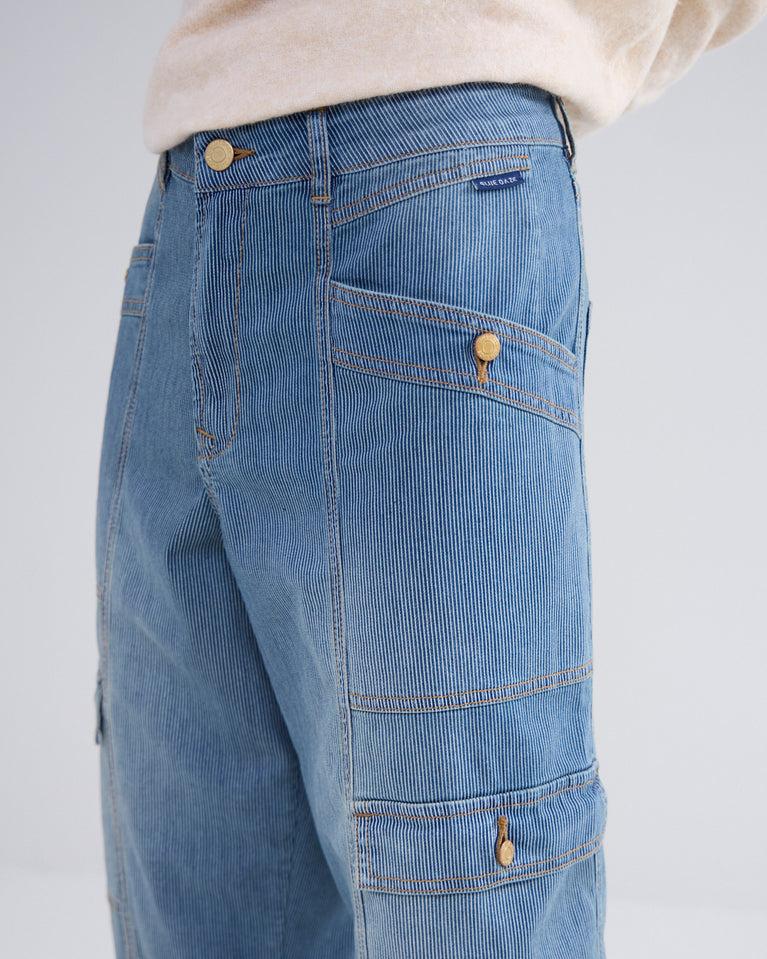 Summum Cargo Jeans Met Streep