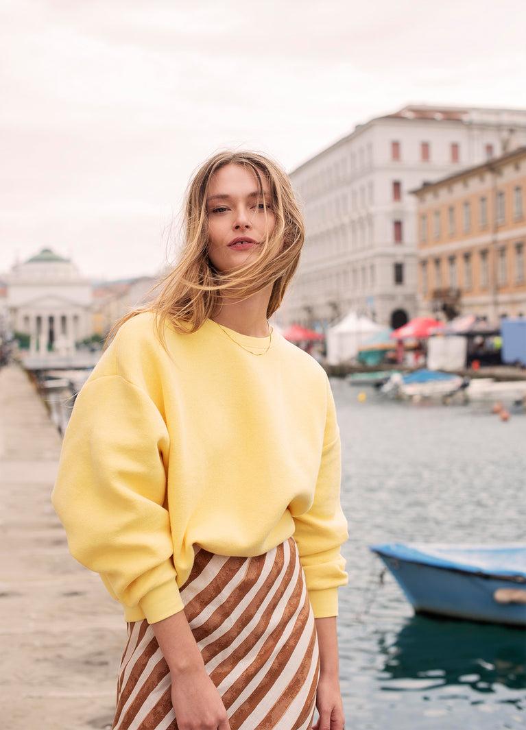 summum Casual sweater met strass logo