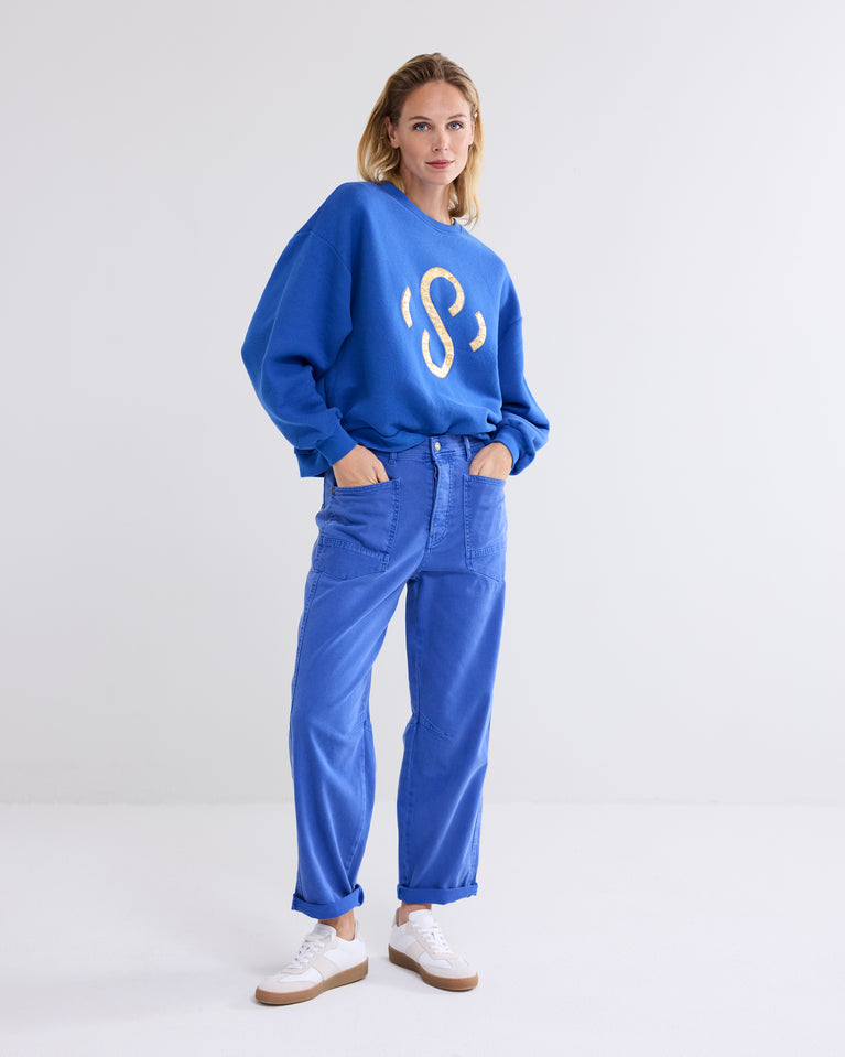 Summum Casual Sweater Met Strass Logo