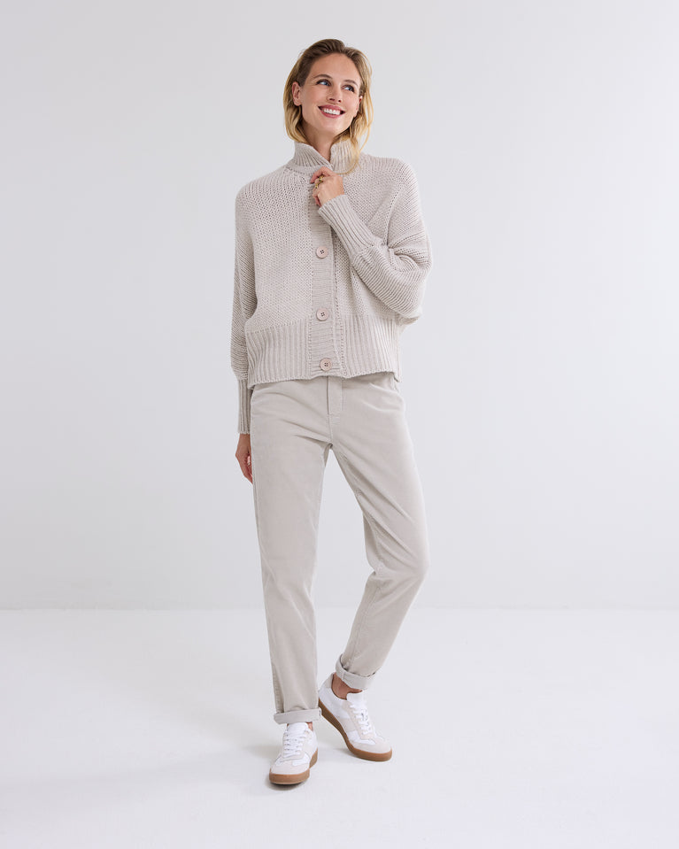 summum Chinobroek in soepele ribstof