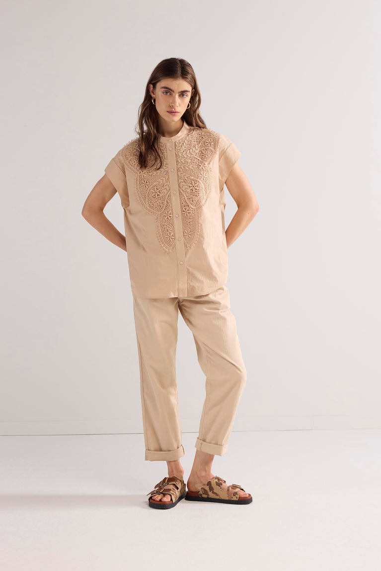 summum Crispy poplin blouse