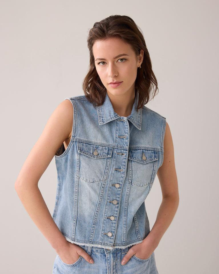 Summum Denim Gilet Raw Edge