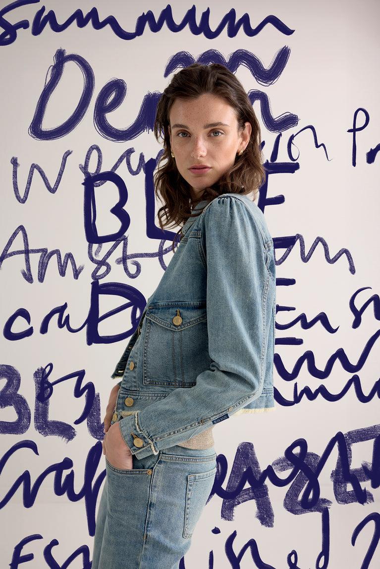 summum Denim jasje met stretch