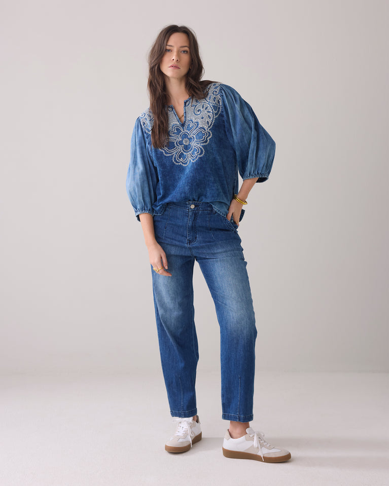 summum Denim top stone wassing