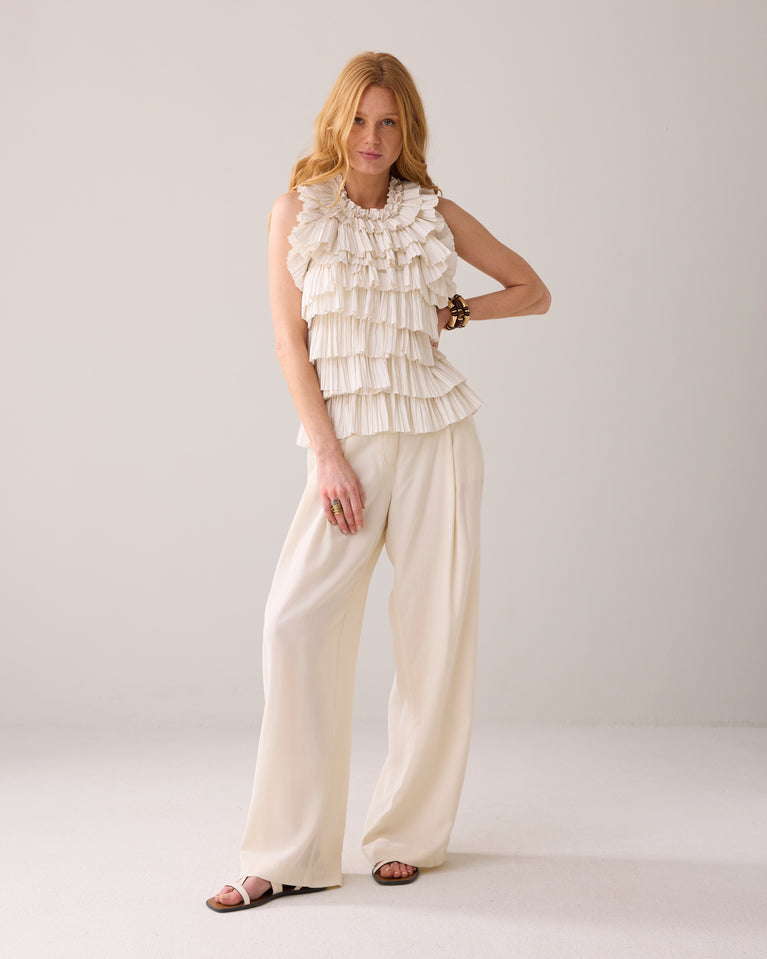 Summum Feestelijke Plissé-top