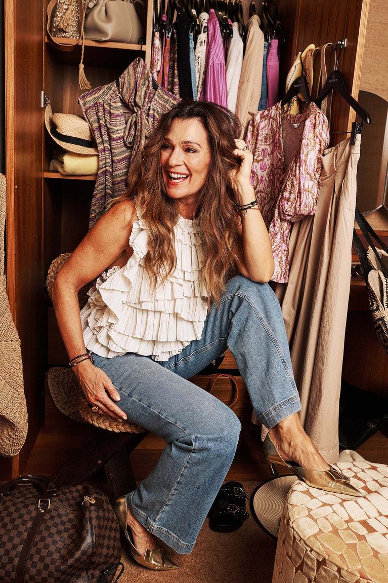 summum Feestelijke plissé-top