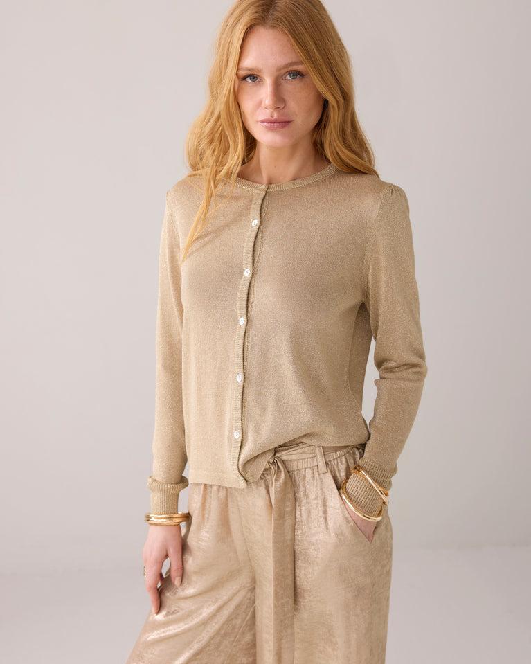 Summum Fijngebreid Vestje Met Lurex