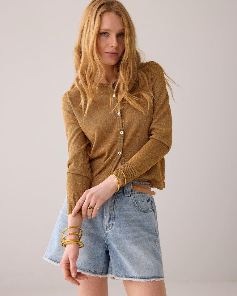 summum Fijngebreid vestje met lurex