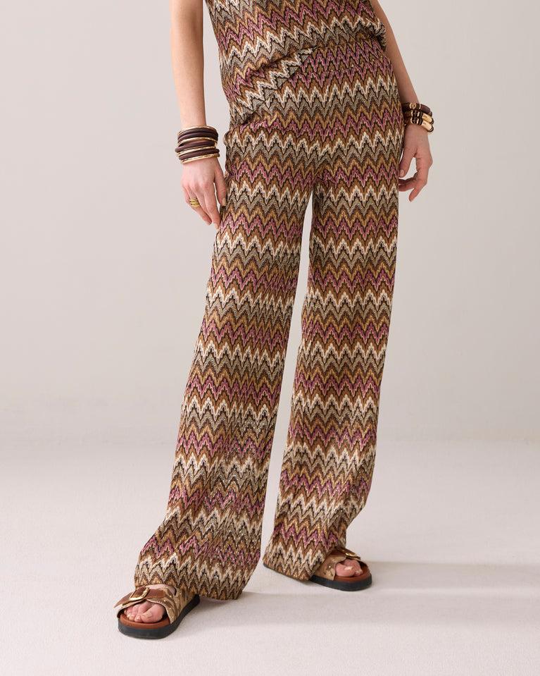 Summum Flared Broek Zigzag