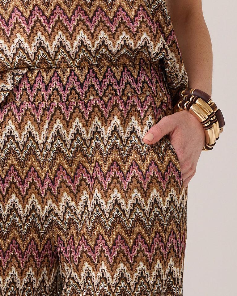 Summum Flared Broek Zigzag