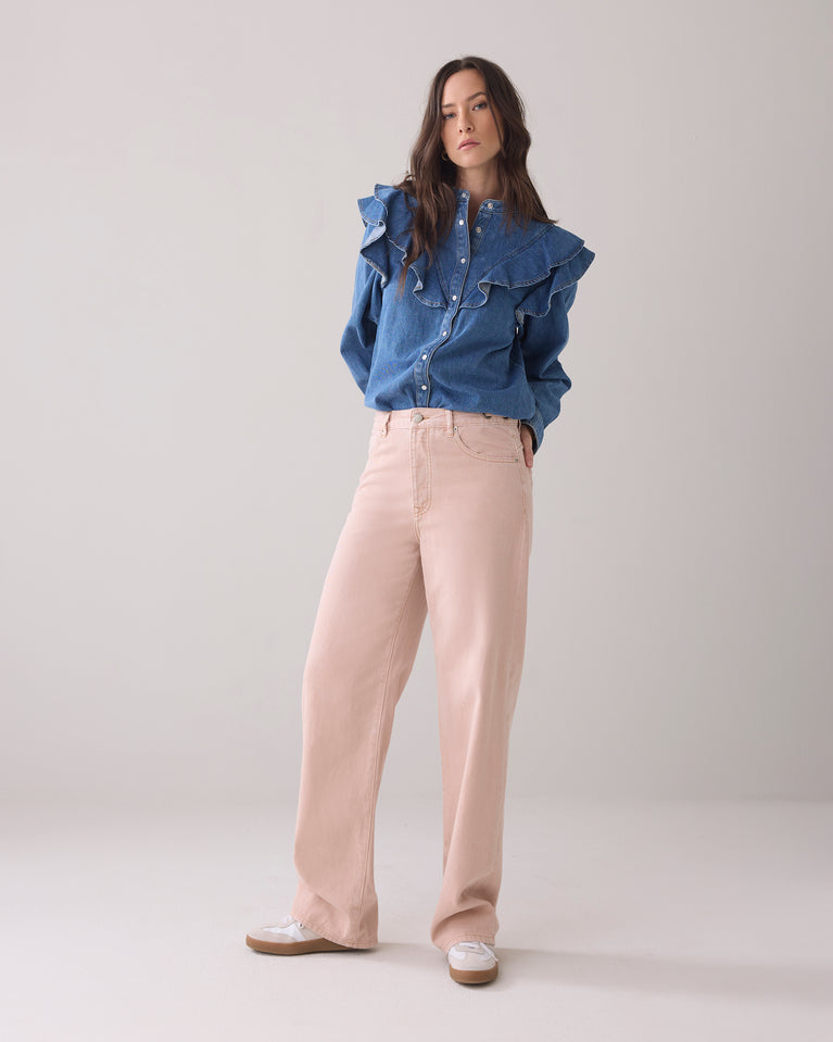 summum Gekleurde jeans rechte pijp