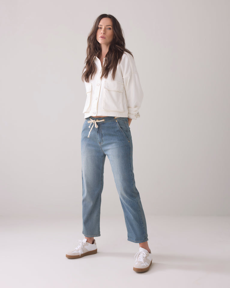 summum Gestreepte jeans loose fit