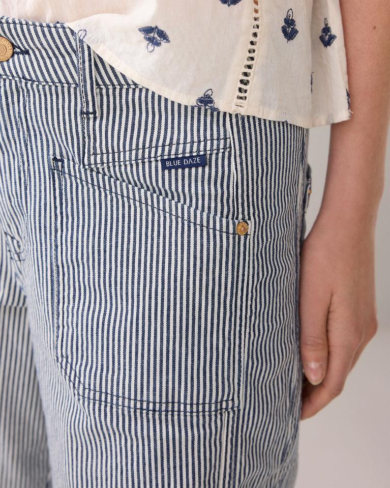 Summum Gestreepte Katoenen Broek