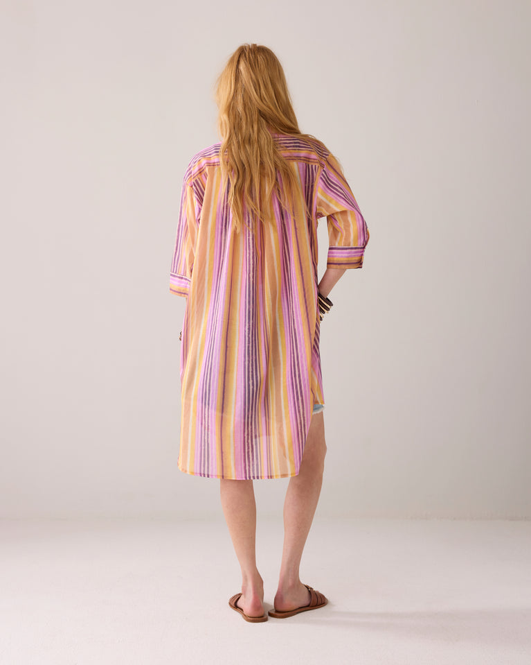 Summum Gestreepte Overhemdblouse