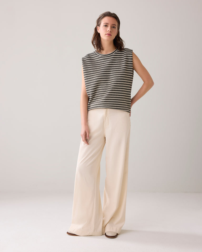 Summum Gestreepte Top Met Foil Coating