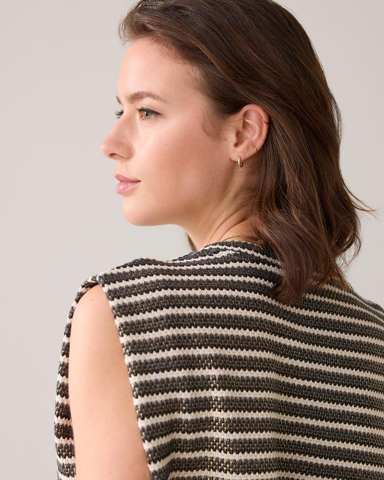 Summum Gestreepte Top Met Foil Coating